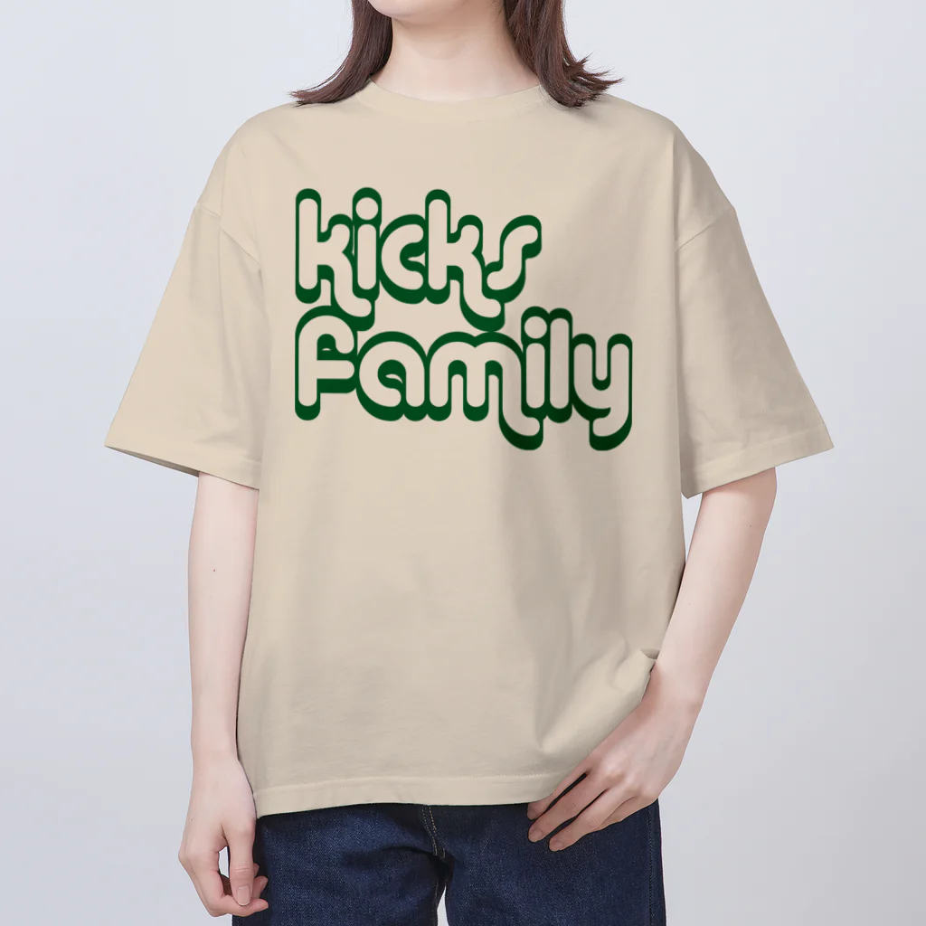 Kicks FamのKicks Family-green オーバーサイズTシャツ