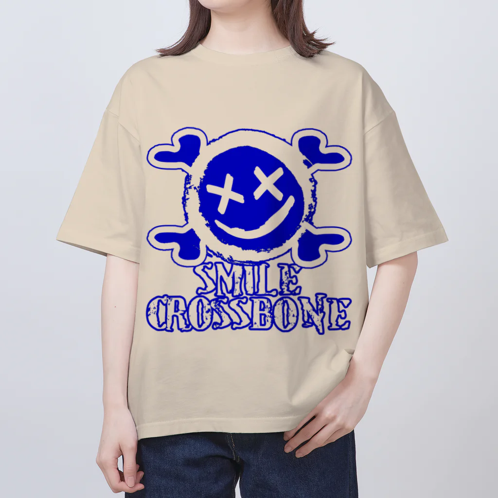 Ａ’ｚｗｏｒｋＳのニコちゃんクロスボーン BLU オーバーサイズTシャツ