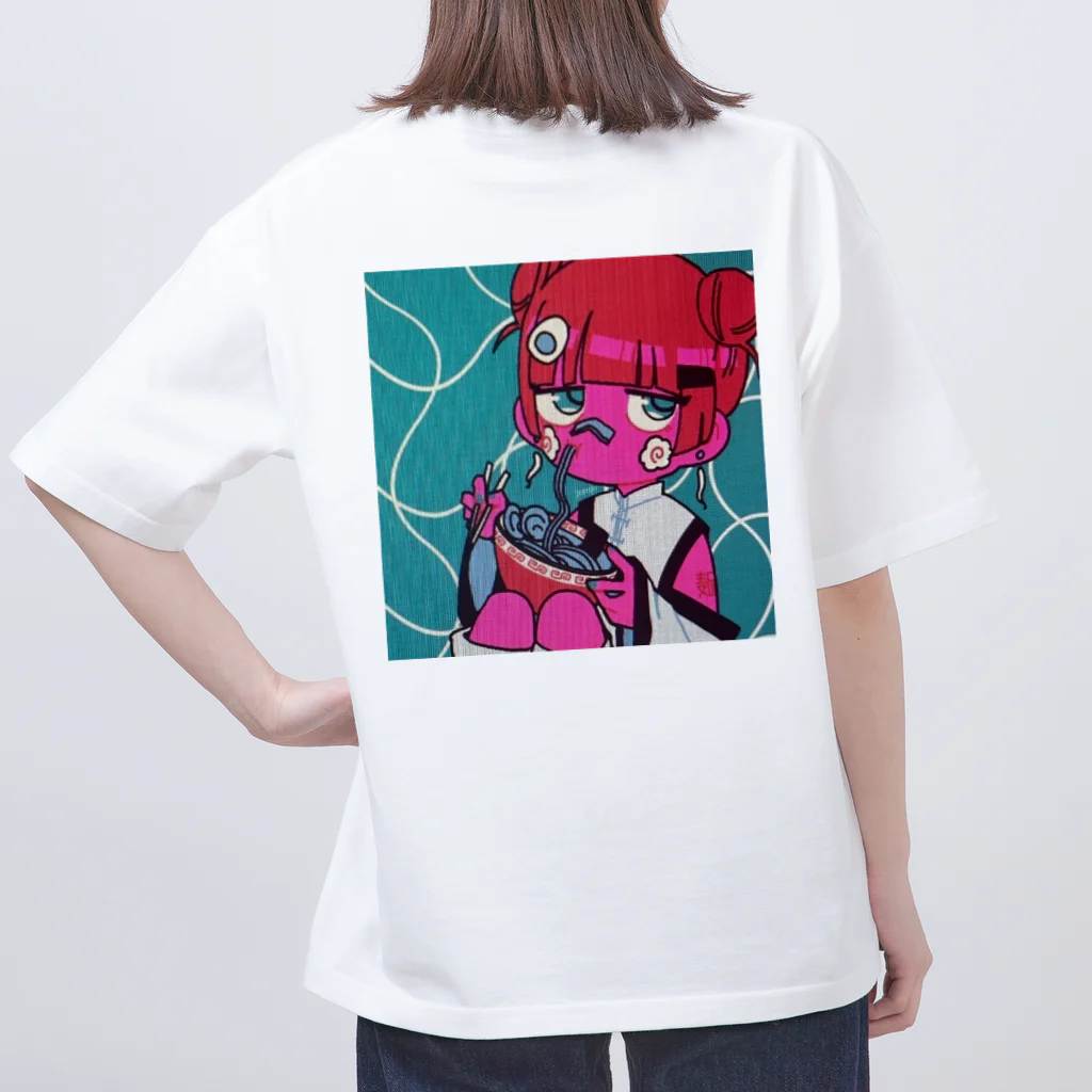 メスガキ製作所のらめんちゅるりらメスガキ オーバーサイズTシャツ