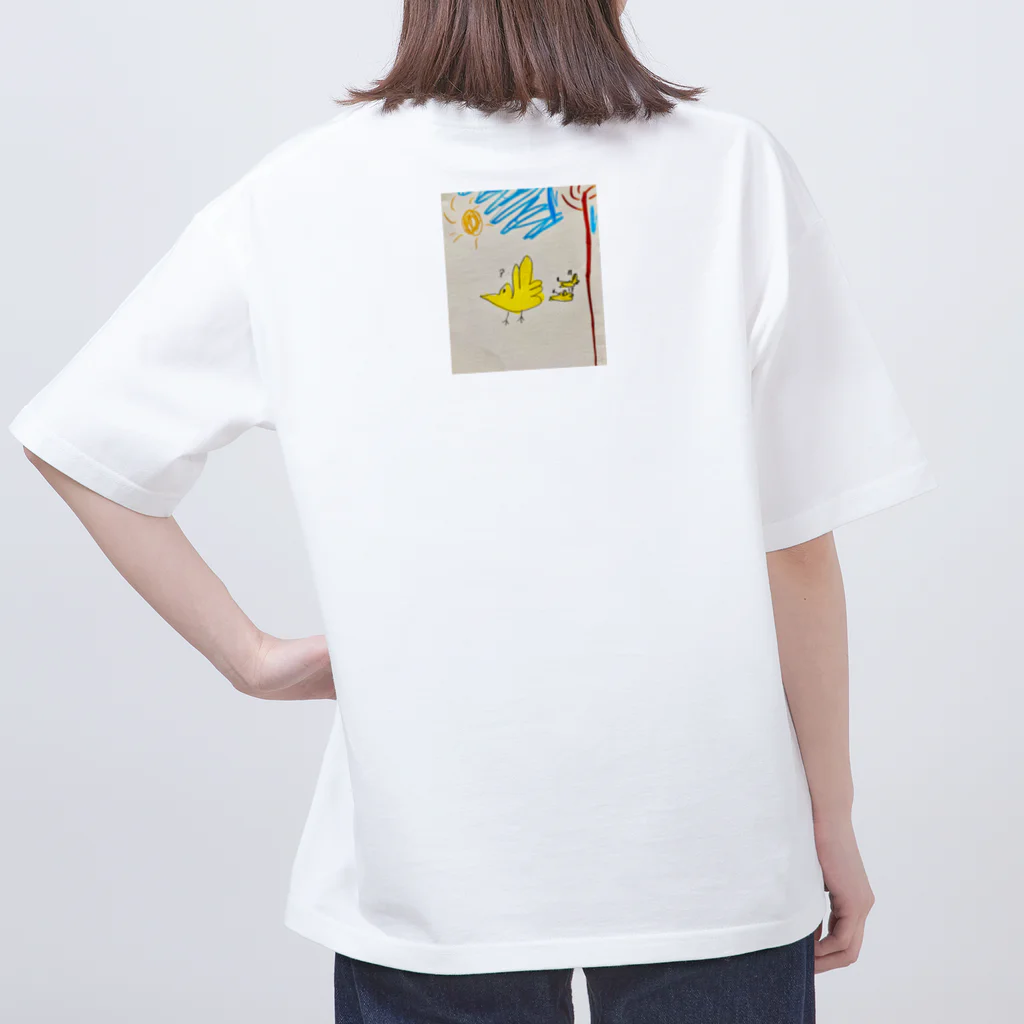 にゃんのふしぎなとり オーバーサイズTシャツ