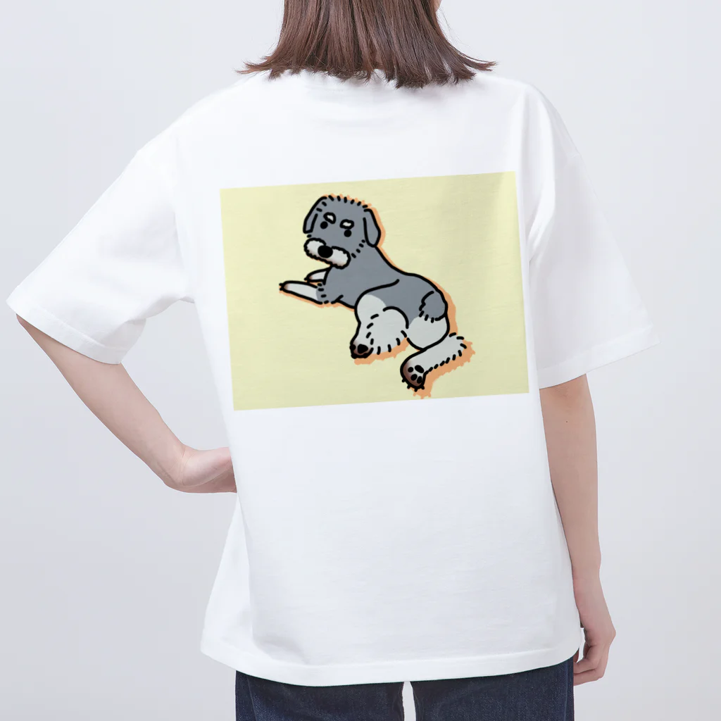 すんと一緒。のシュナウザーの男の子 オーバーサイズTシャツ