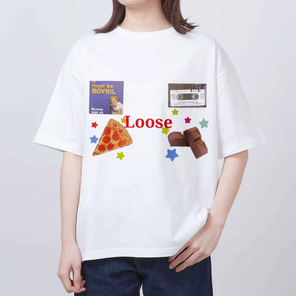 Looseのピザパアメリカン オーバーサイズTシャツ