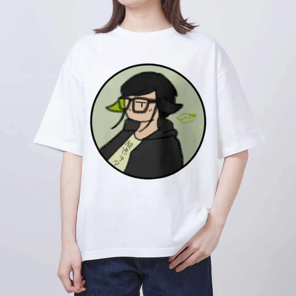 めがねのひとの限界ヲタクのアイコン Oversized T-Shirt