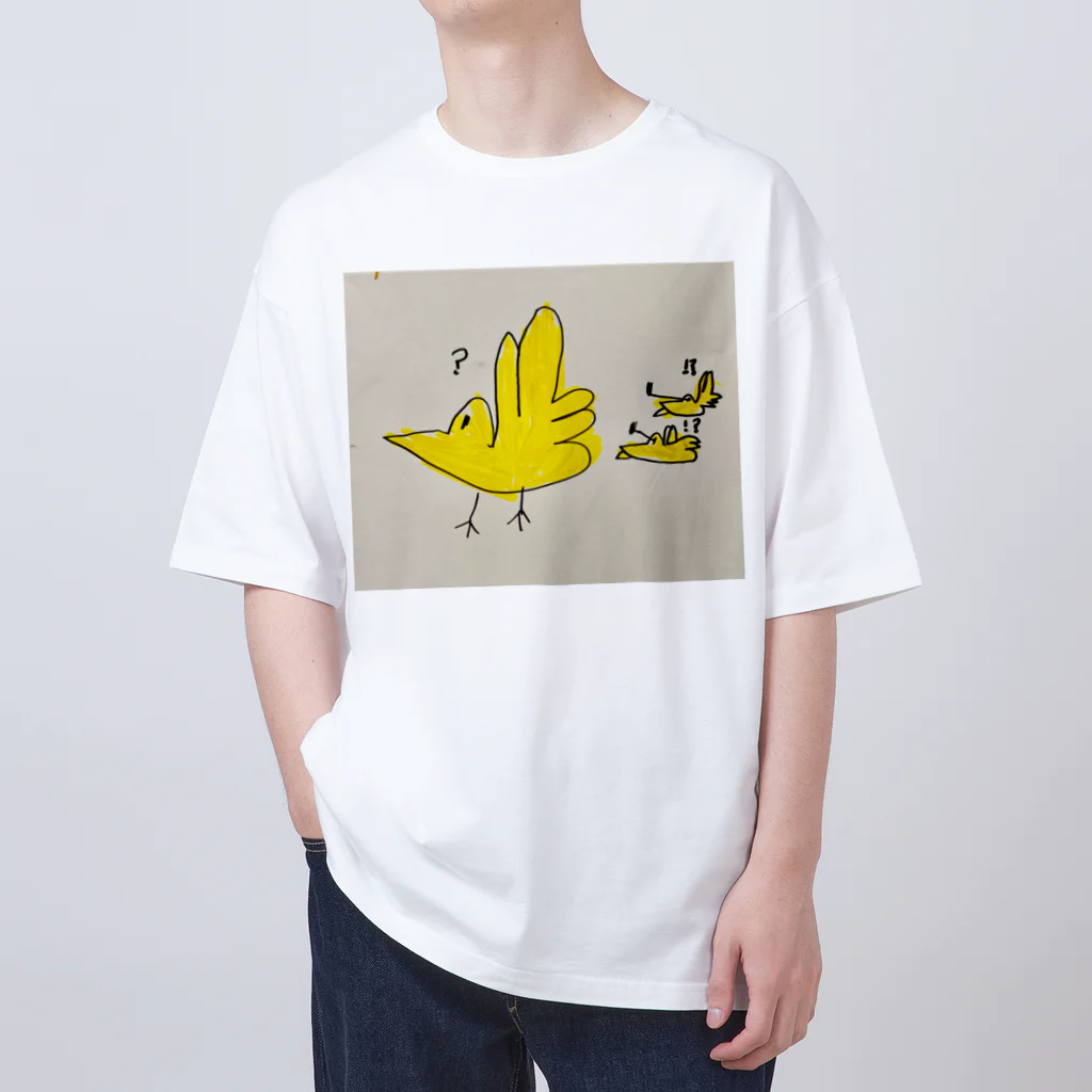 にゃんのふしぎなとり オーバーサイズTシャツ