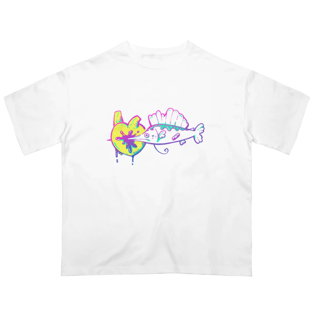 ウオノメのハートぶっ刺し♡カジキくん Oversized T-Shirt