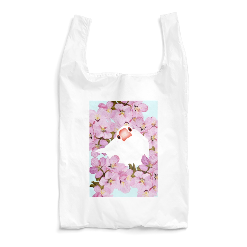 KINAKOLab@SUZURIの白文鳥と桜の花 Reusable Bag