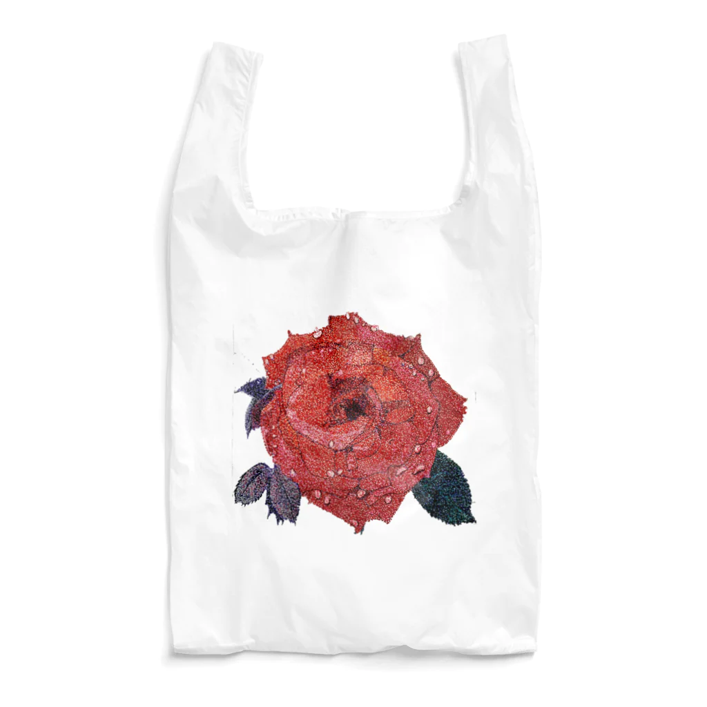 点描曼荼羅の世界の赤い薔薇🌹 Reusable Bag