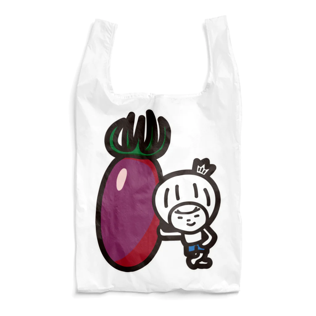 きくのらくがきのプラム形ミニトマト(紫)ときく Reusable Bag