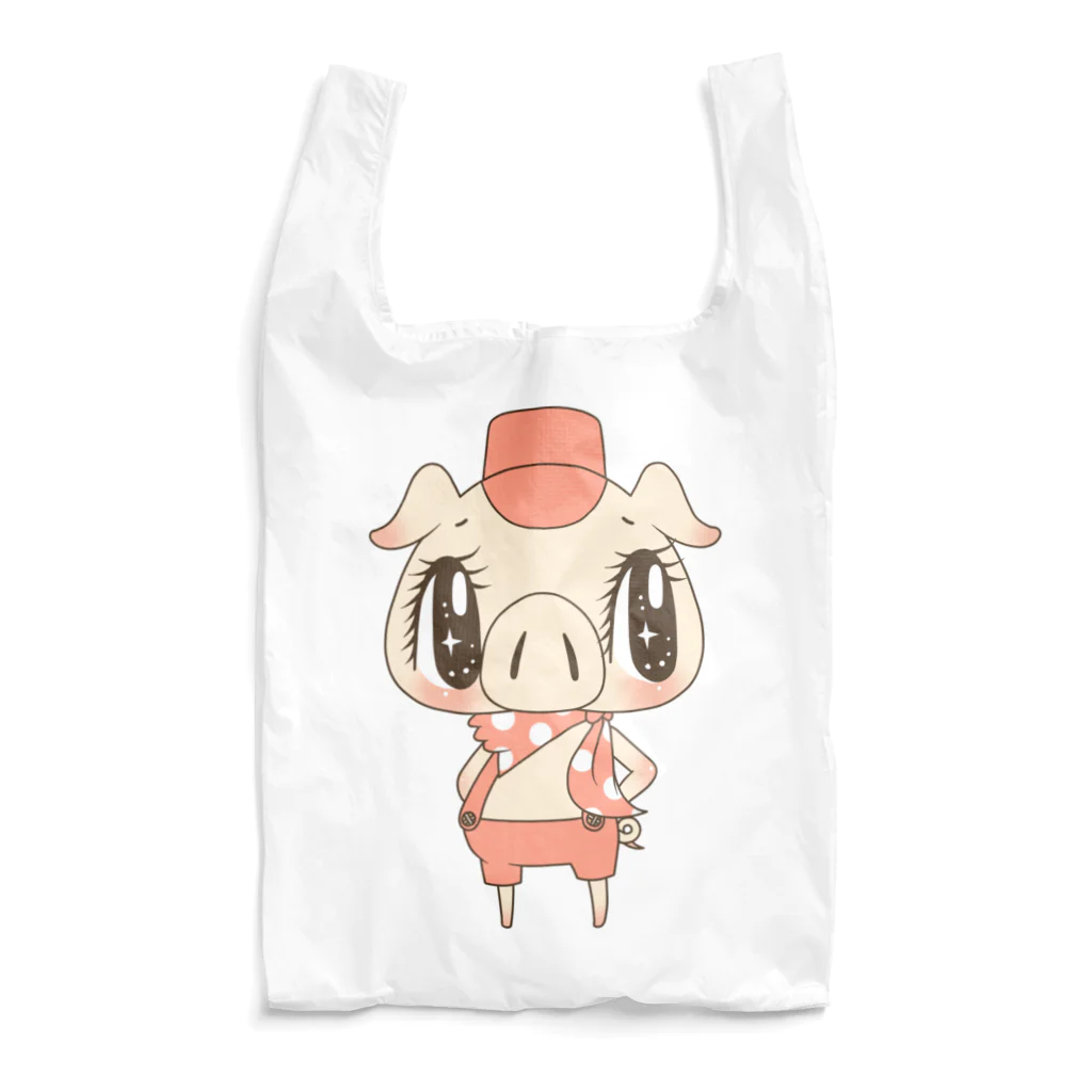 イラストレーターしらかべりえの三匹のこぶた次男 Reusable Bag