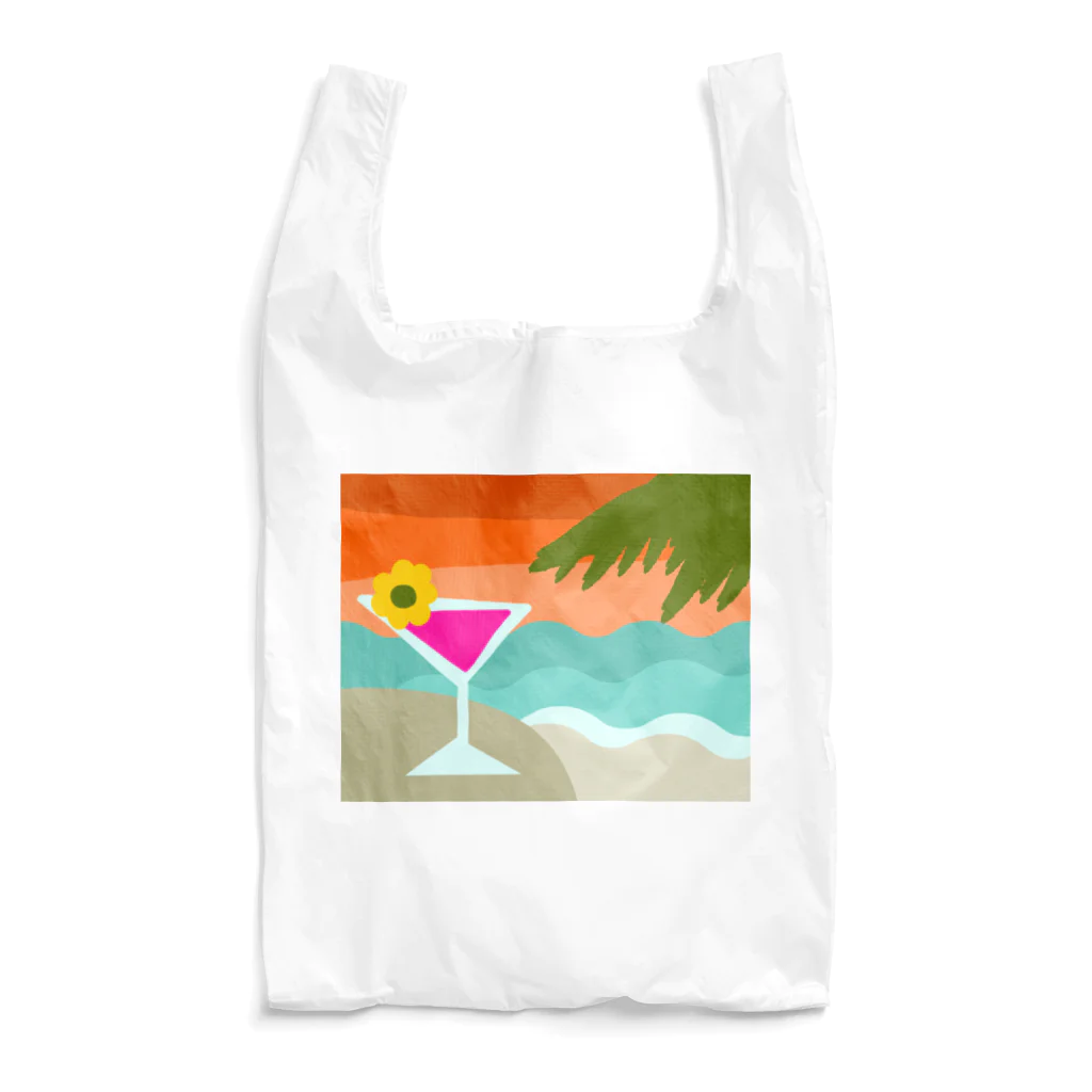 sandy-mのサンセットビーチでカクテルを Reusable Bag