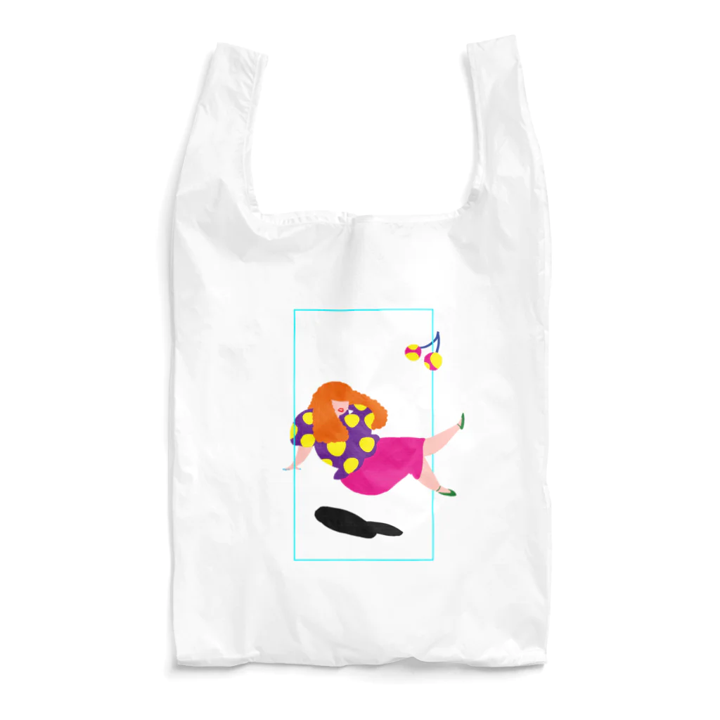 fig-treeの水玉の女04 Reusable Bag