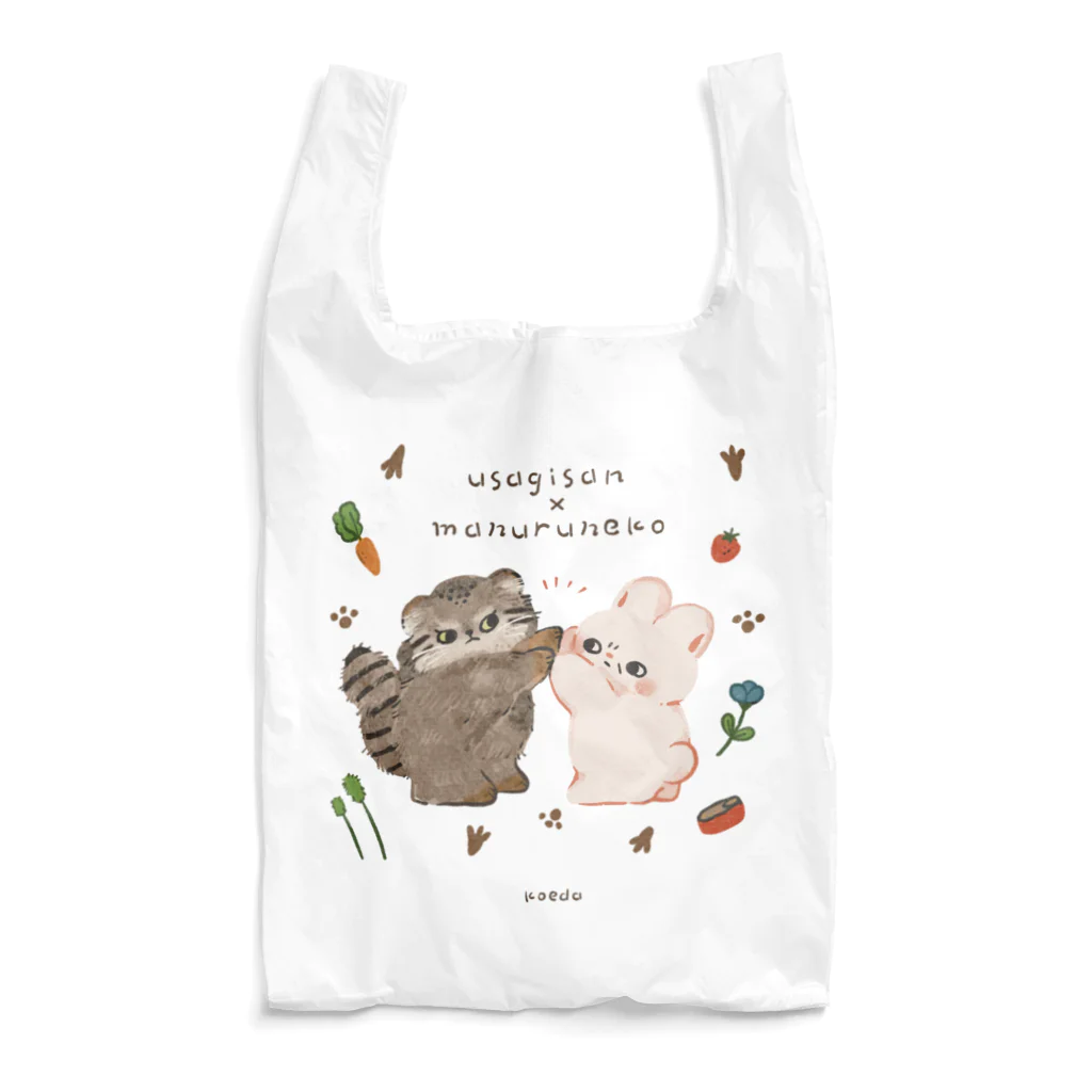 こえだのマヌルネコとうさぎさん Reusable Bag