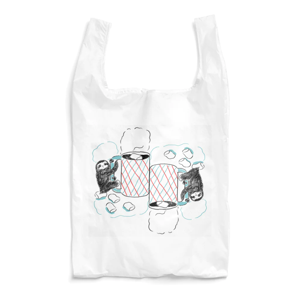 ヒャナヒュ-のナマケモノとマシュマロココア Reusable Bag