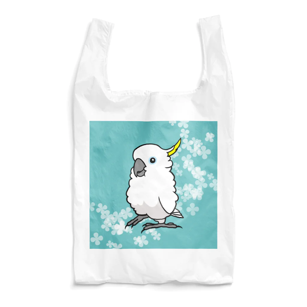 white-cockatooの花とキバタン Reusable Bag