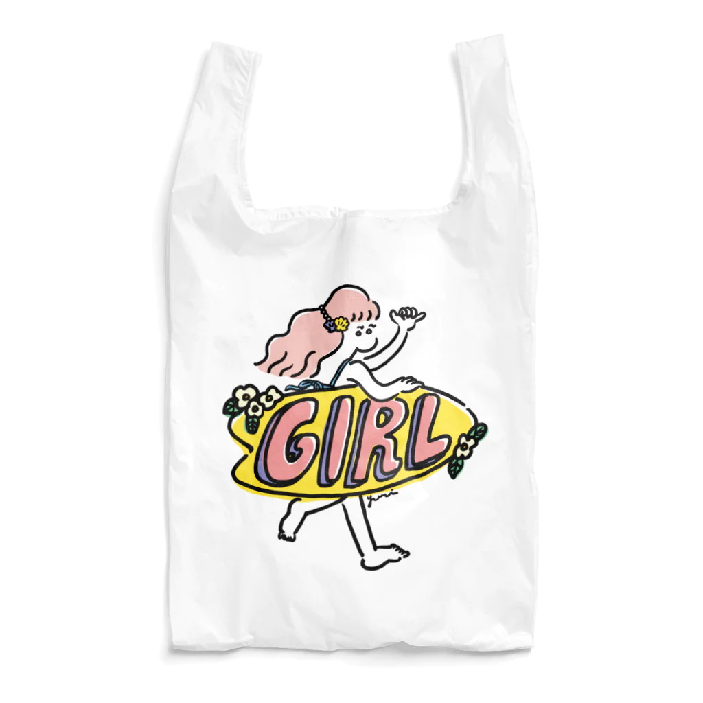 surf girl illustration yuriのGIRL!! エコバッグ