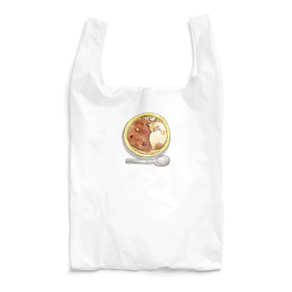 kaoru@nekomangakakuyoのカレーにゃイスねこ Reusable Bag