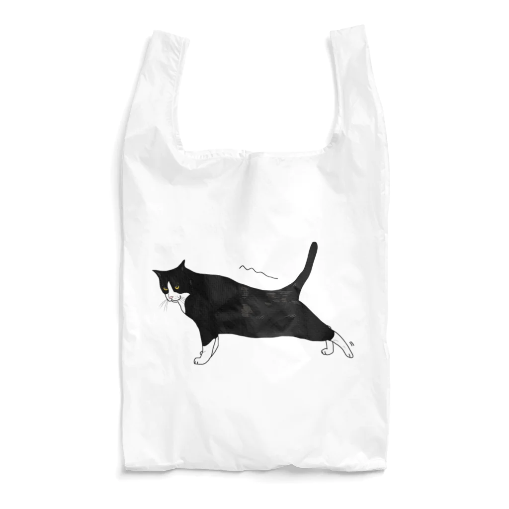 小鳥と映画館の伸びをするハチワレちゃん Reusable Bag