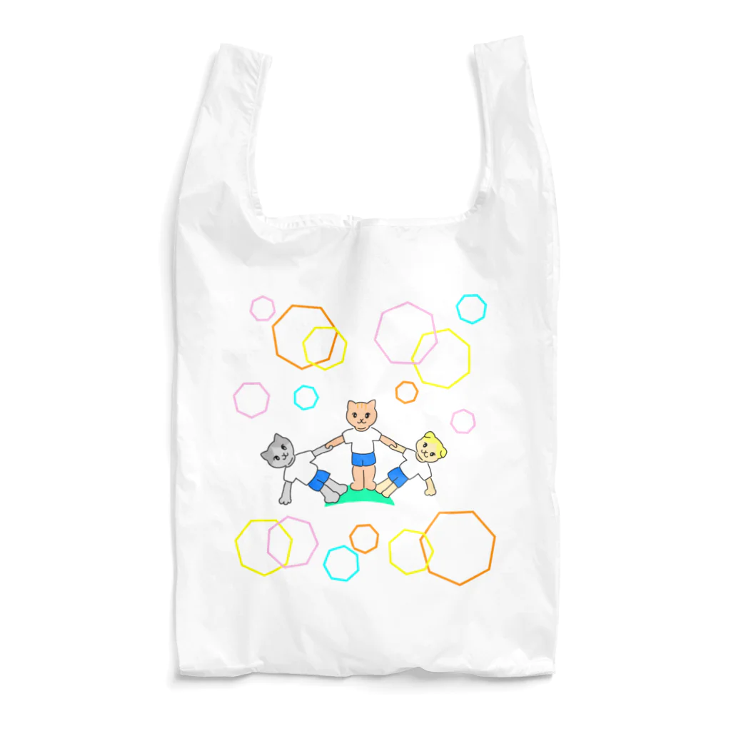 greetenの猫ちゃん組体操　運動会 Reusable Bag