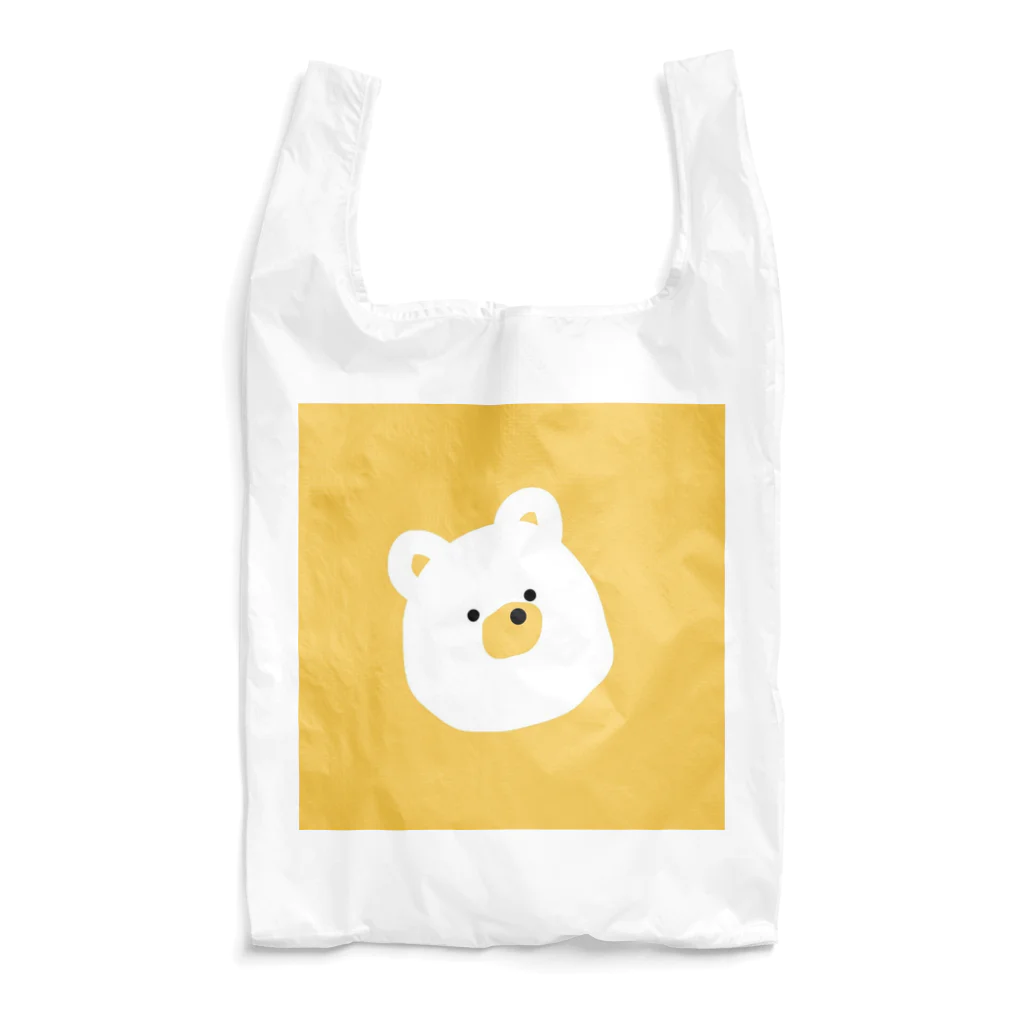 ゆるゆるイラストです。のきいろのくまさん。 Reusable Bag