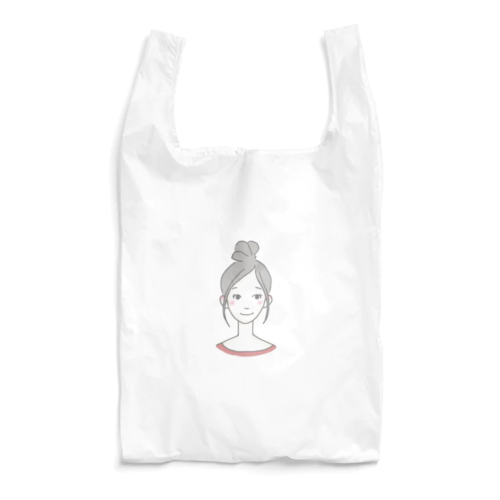 kinakoのお団子ヘアの女の子 Reusable Bag