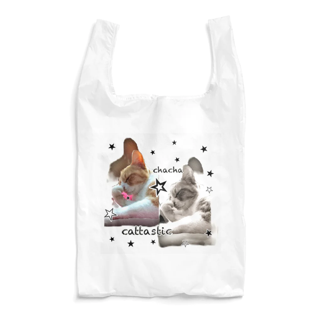 チャチャちゃんのチャチャ決めポーズ（ロゴ＆星） Reusable Bag