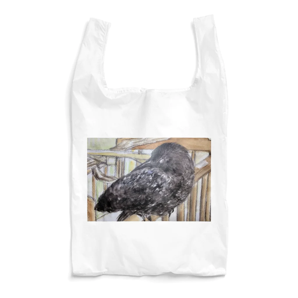 パート主婦しずかのオリジナルイラストグッズのカラスのハッピー Reusable Bag