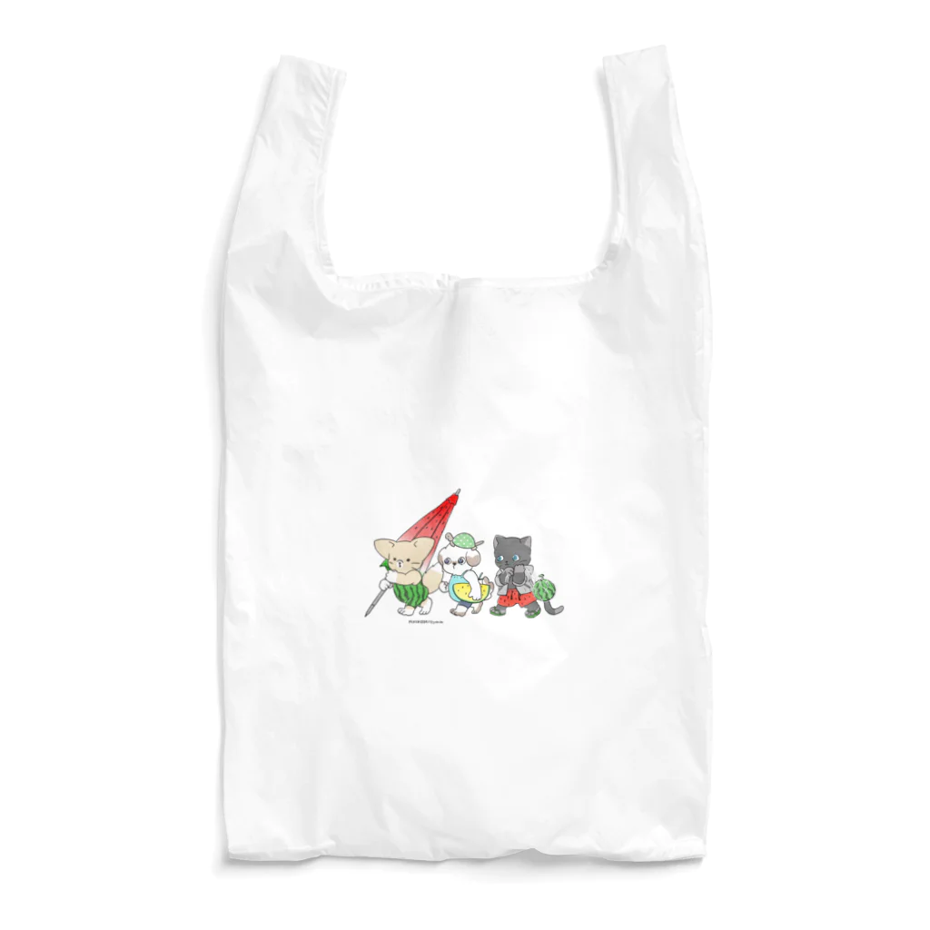 よみん@ぷくりいぬのスイカ大好きぷくりいぬ Reusable Bag