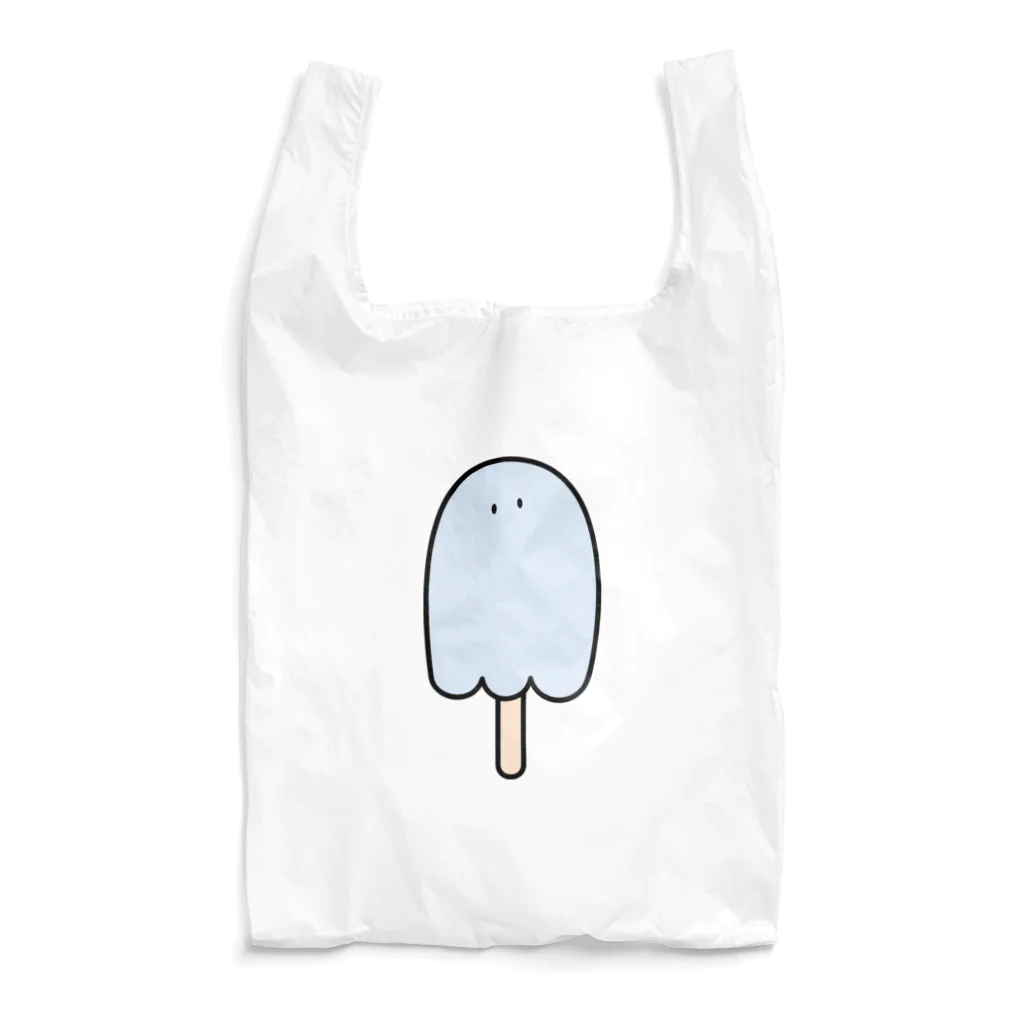 Oui Letterのあいすくりーむおばけちゃん blue Reusable Bag