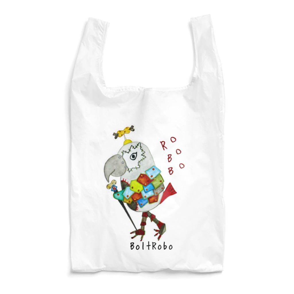 ねこぜや の ROBOBO ヨウムのボルトロボ  Reusable Bag