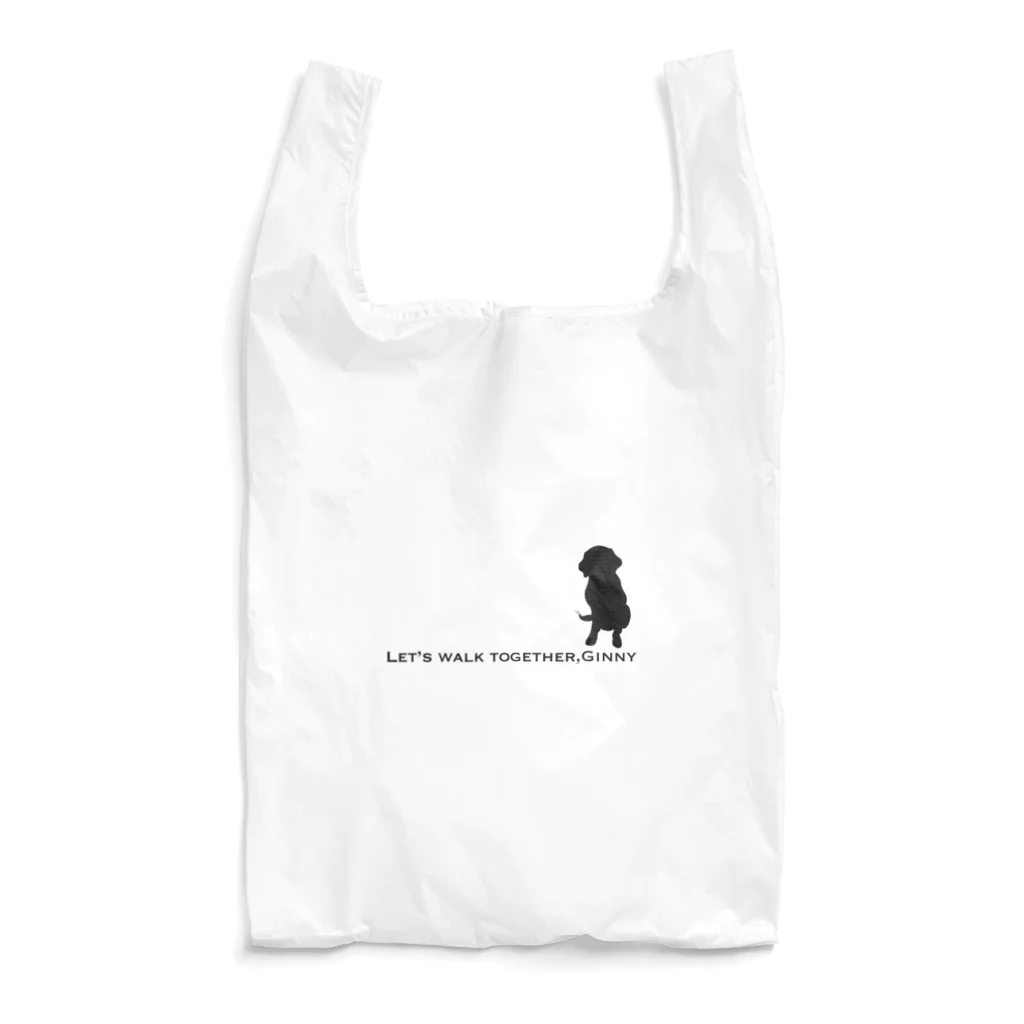 roly_poly_illustrationの【ラブラブ黒ラブ】 Reusable Bag