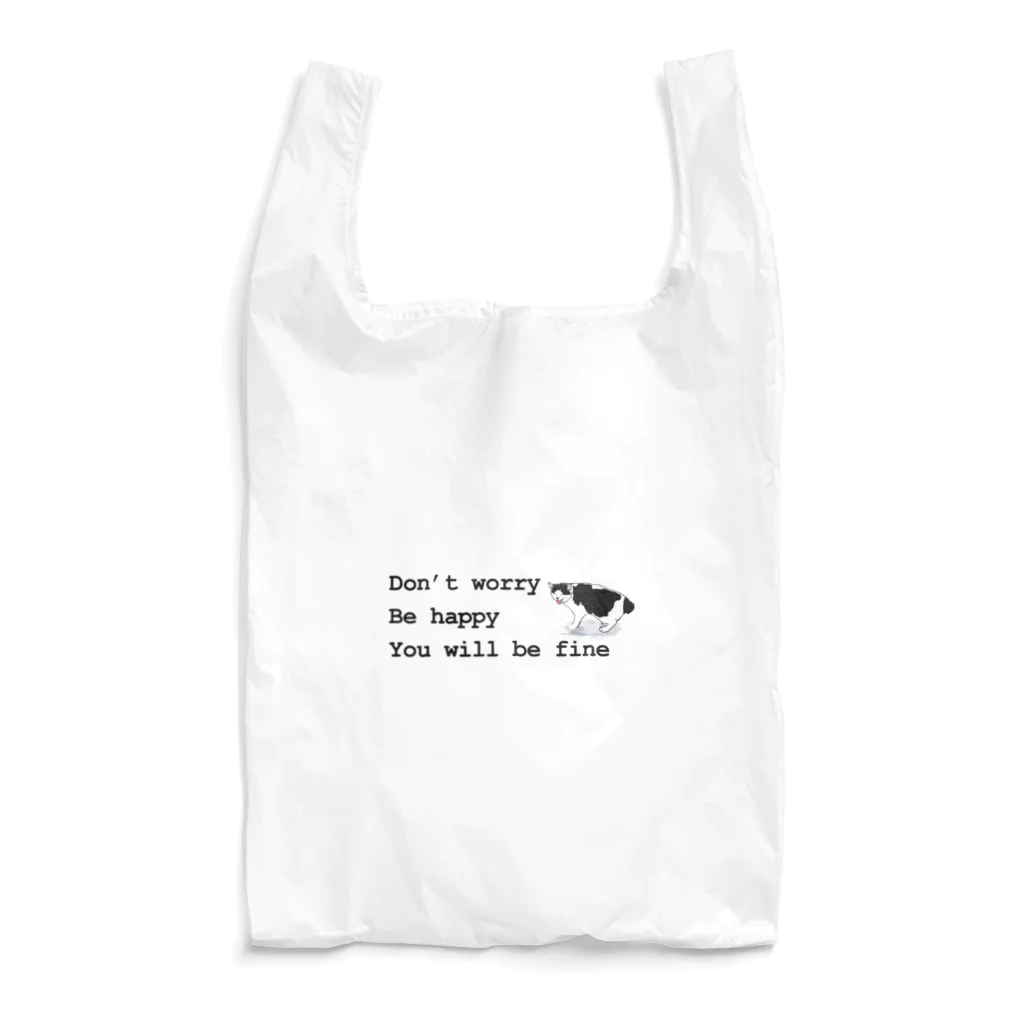 roly_poly_illustrationの【地域猫うし子】Don’t worry Be happy  Reusable Bag