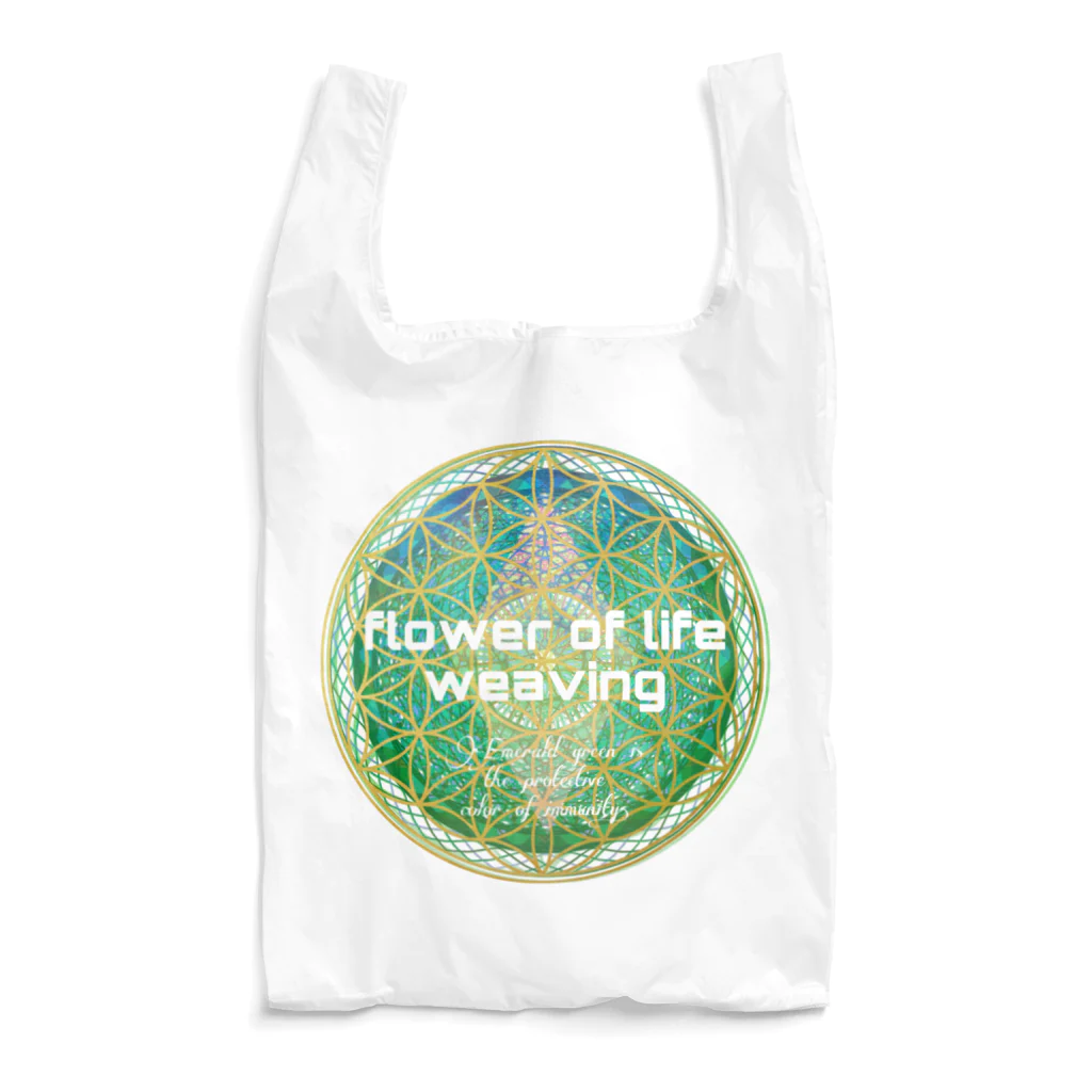 💖宇宙整体♪🌈♪こころからだチャンネル♪💖のFlower of  Life waving  🌈LOGO version Reusable Bag