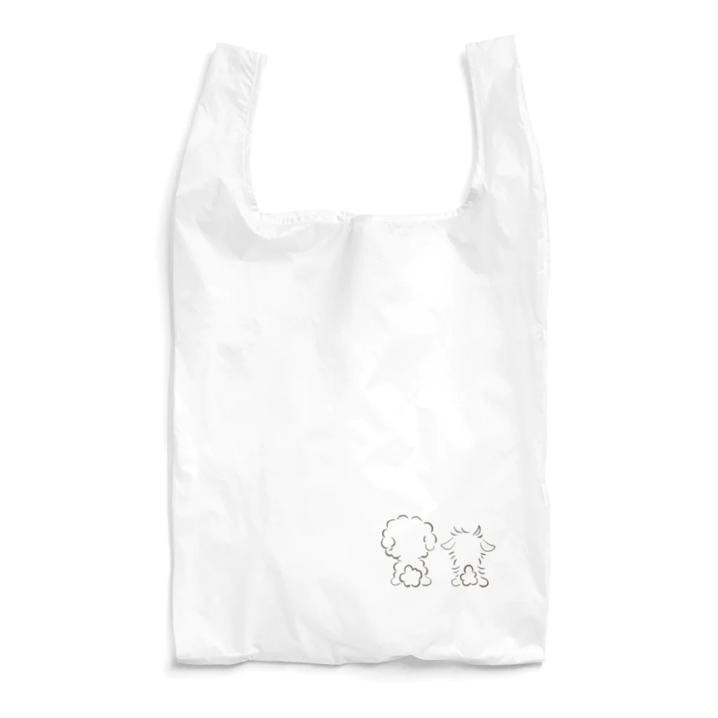 ぷぷまるの後ろ姿　ぷぷまる　黒線 Reusable Bag