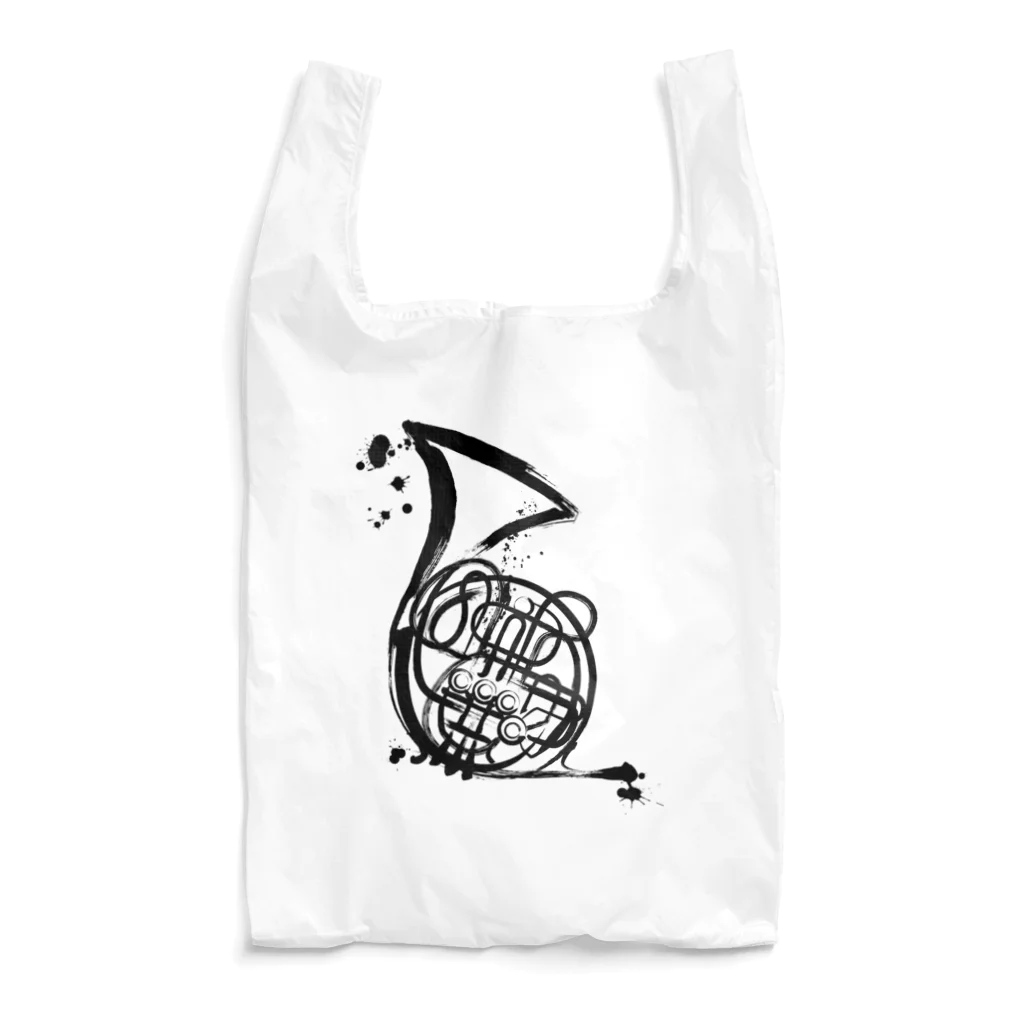 SHIRONEGI_WORKSの筆描き風ホルン Reusable Bag