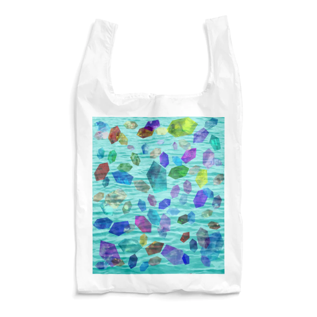 R☆worldのエメラルドグリーンの海に浮かぶクリスタル Reusable Bag