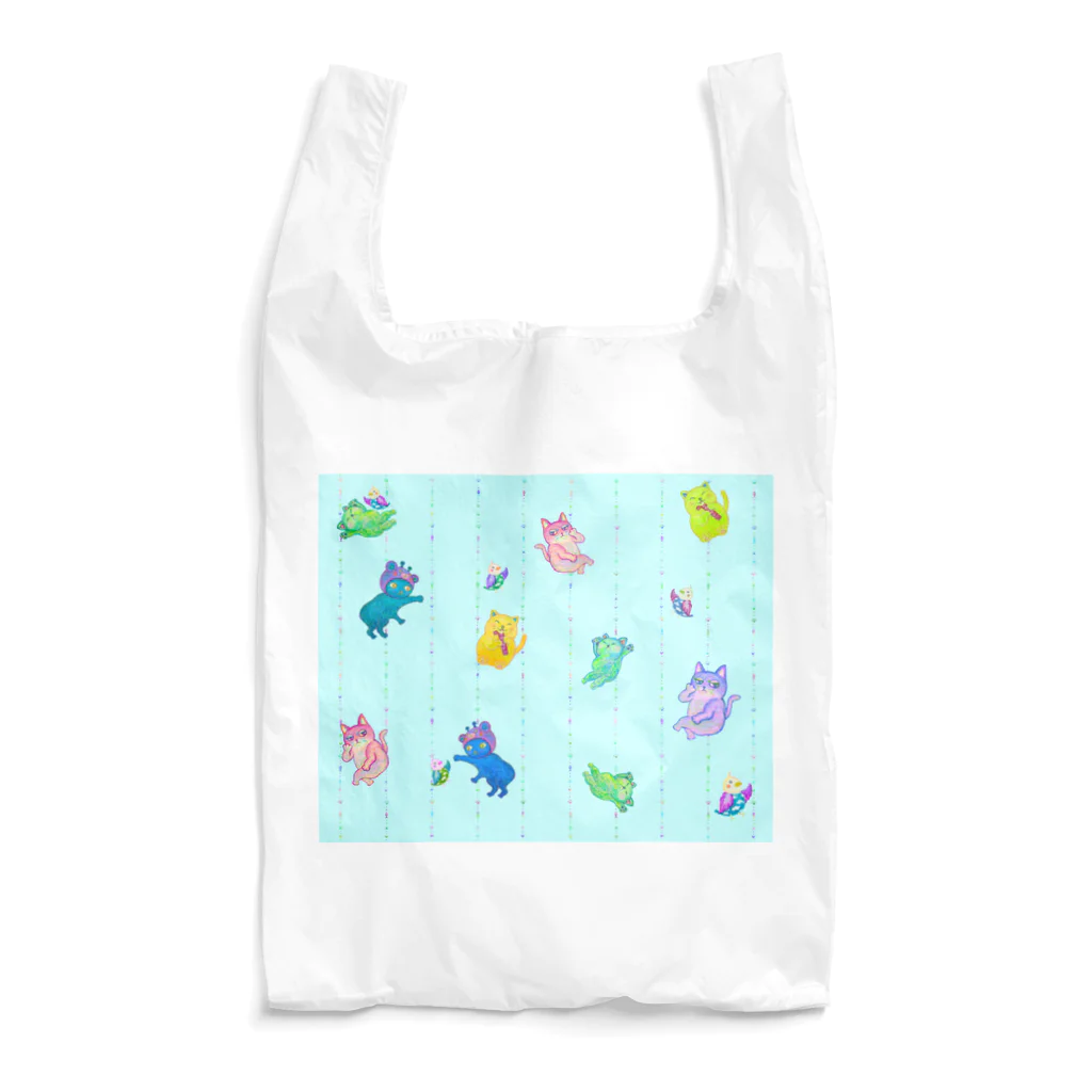 char pottery のトリねこパーティー Reusable Bag