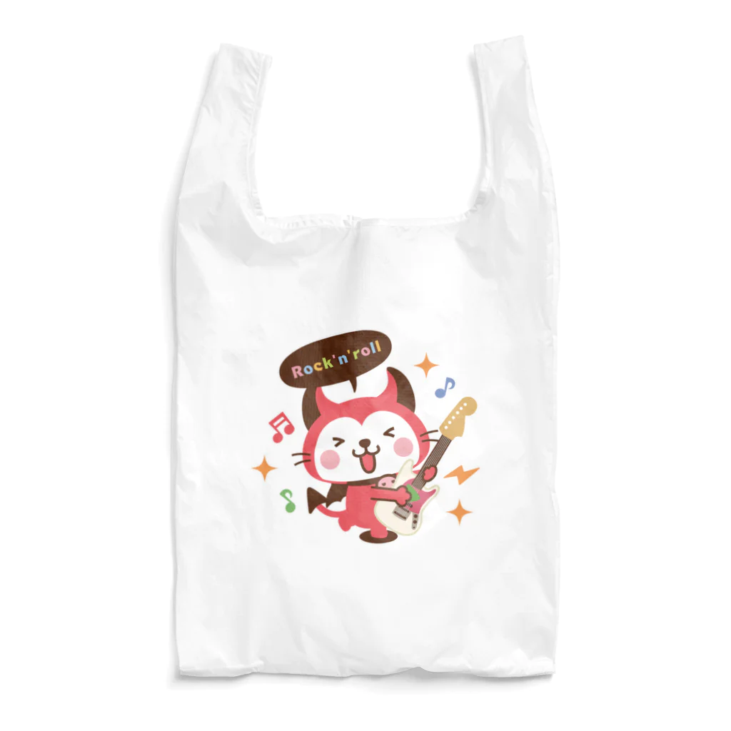 ミニマムユニヴァース@SUZURIのデビねこくん エコバッグ ロックンロール Reusable Bag