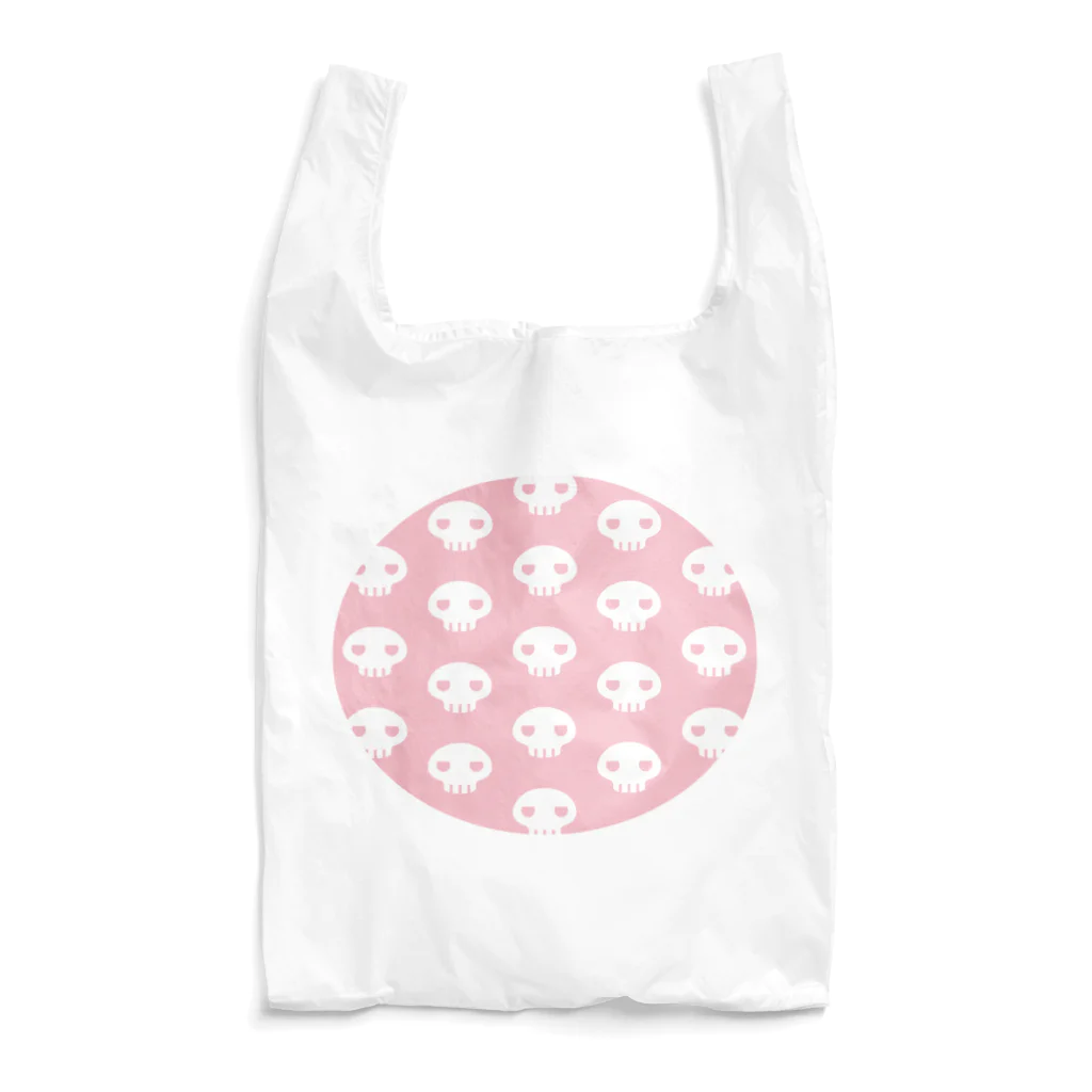 ミニマムユニヴァース@SUZURIのデビねこくん どくろエコバッグ ピンク Reusable Bag