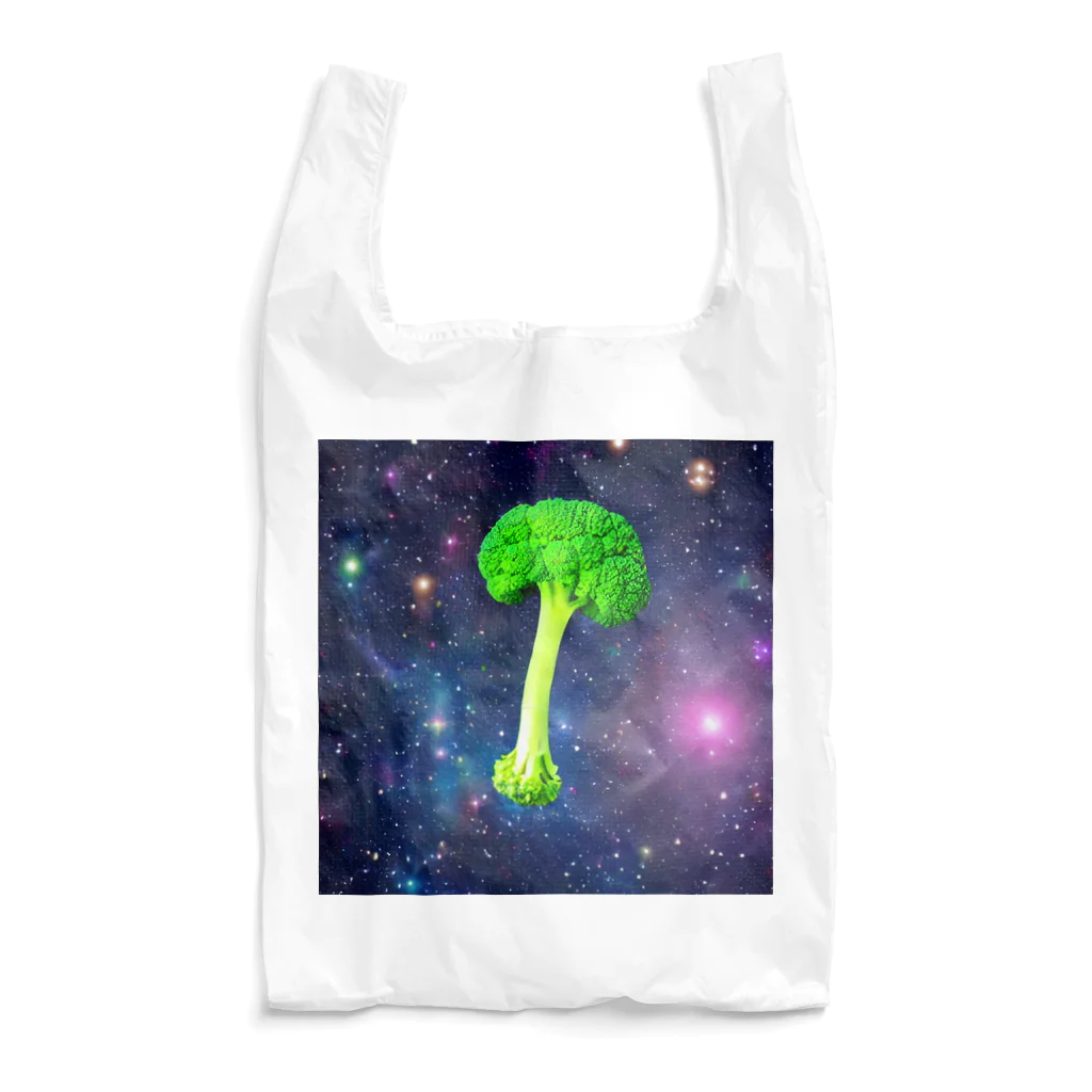 AI画家『Stable Diffusion』Shopのスペース・ブロッコリー🥦 エコバッグ