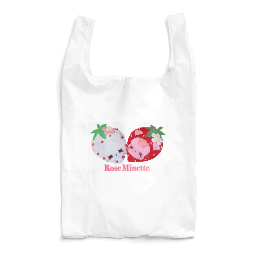 Rose Minette (ロゼ ミネット)の苺ネコのエコバッグ Reusable Bag