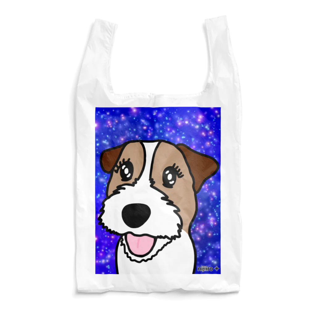 虹色PLUSの夜空を見上げて　ジャックラッセルテリア犬 Reusable Bag
