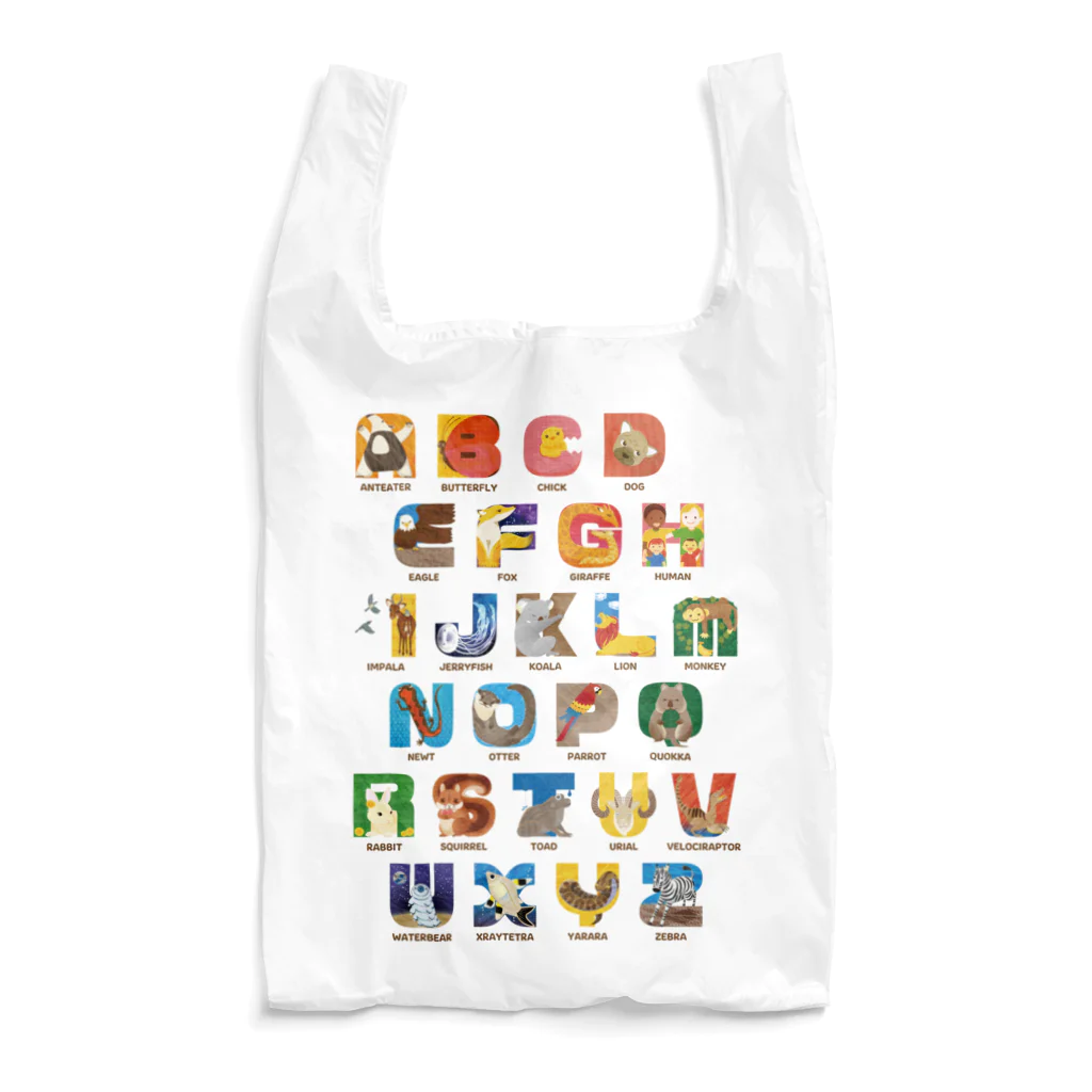 tawtawのAlphabet Animals - word Reusable Bag