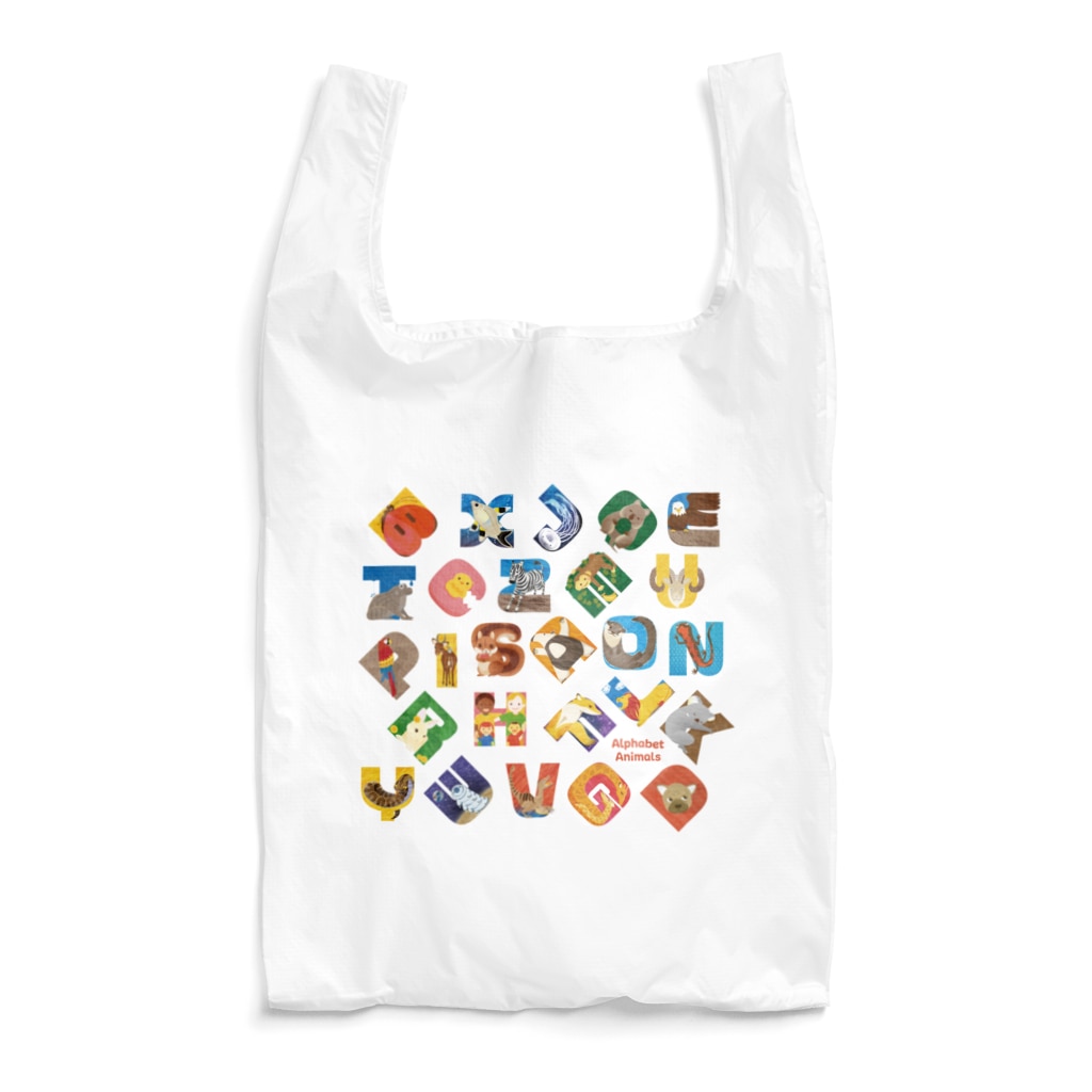 tawtawのAlphabet Animals - square Reusable Bag