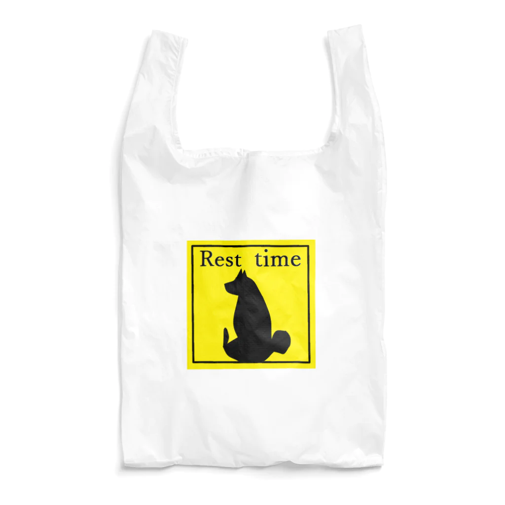 いっぷく処 てんてんのもっちり柴シルエット１(Rest time) Reusable Bag