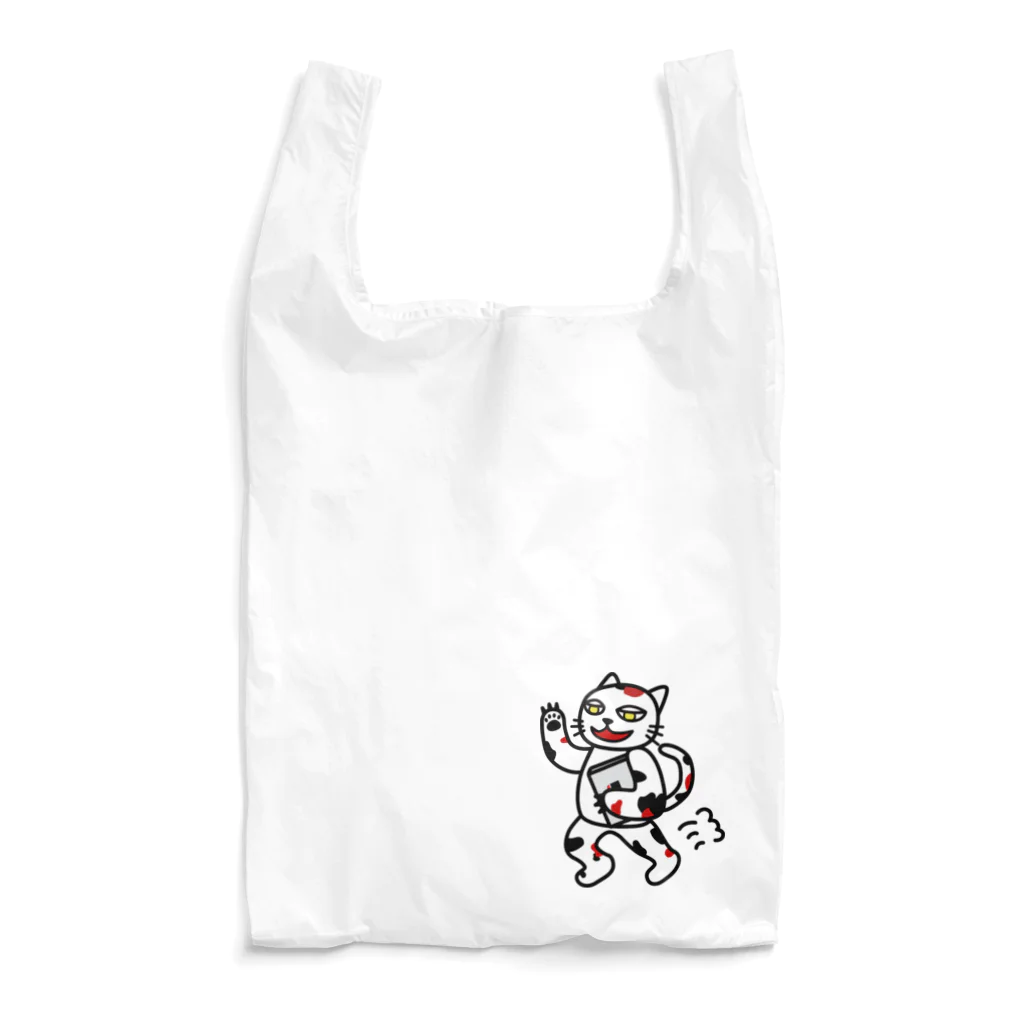 ナウい6Tショップの【前田デザイン室 ニャン-T プロジェクト】仕事できる猫じゃみぃ Reusable Bag