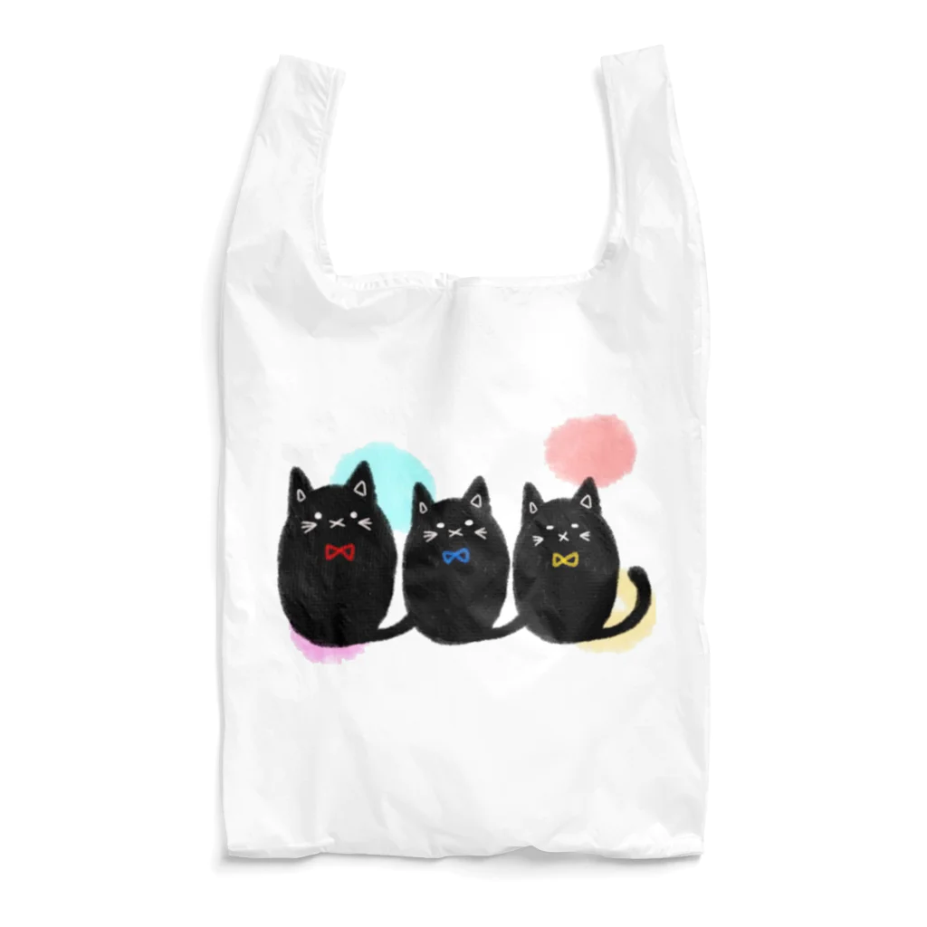 neko_no_kuniの幸せを運ぶ黒猫ちゃん（みゅー・みに・ょん） Reusable Bag
