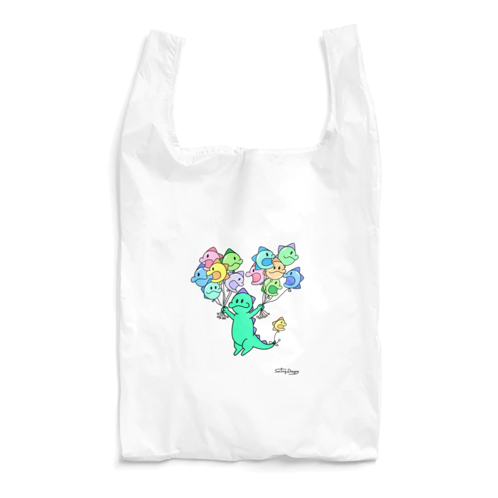 なみのりドラゴン🐉のドラゴン、浮いてみた。 Reusable Bag