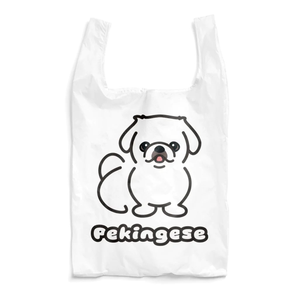 ペキニーズくらぶ（SUZURI支店）のペキニーズ・ホワイト（サマーカット）（全身） Reusable Bag