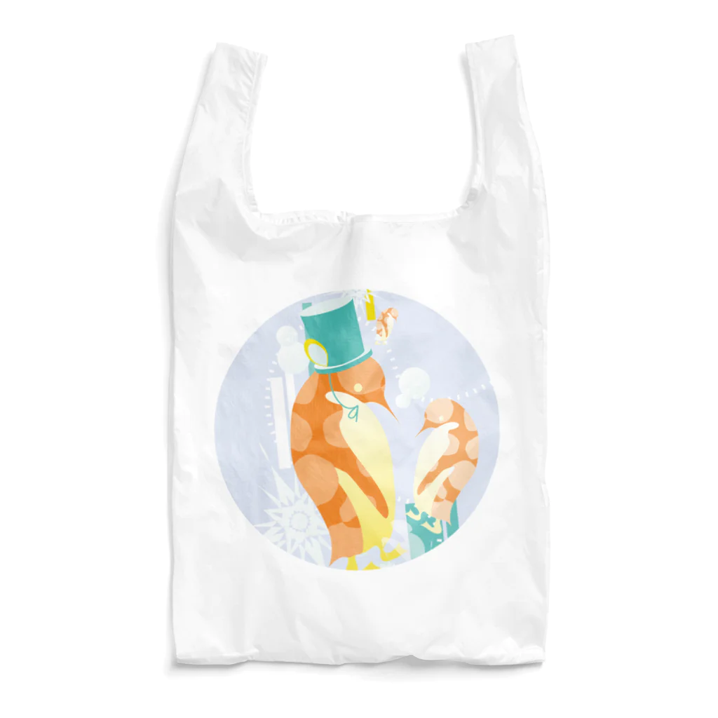 ペンギンパカリのペンギンTeaTime（グレー） Reusable Bag