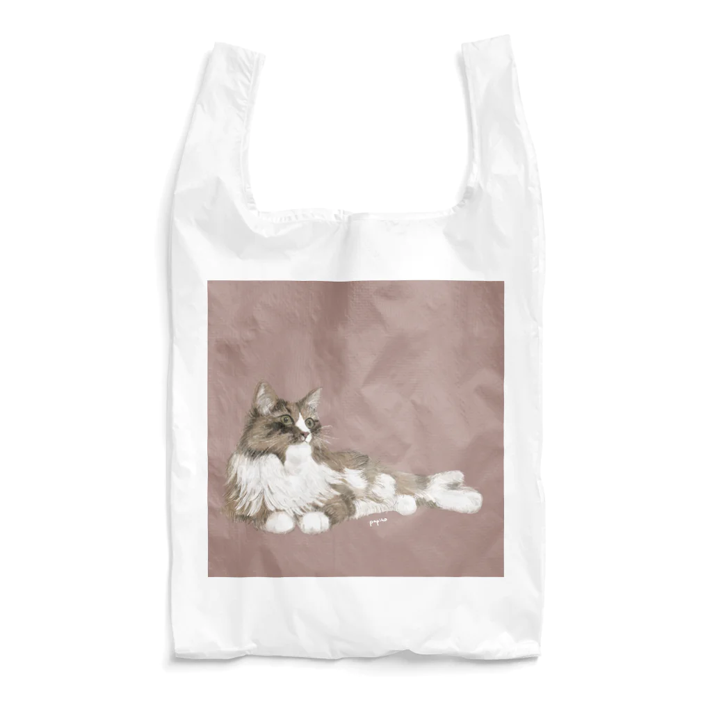 papiko くまさんの美人のネコちゃん Reusable Bag